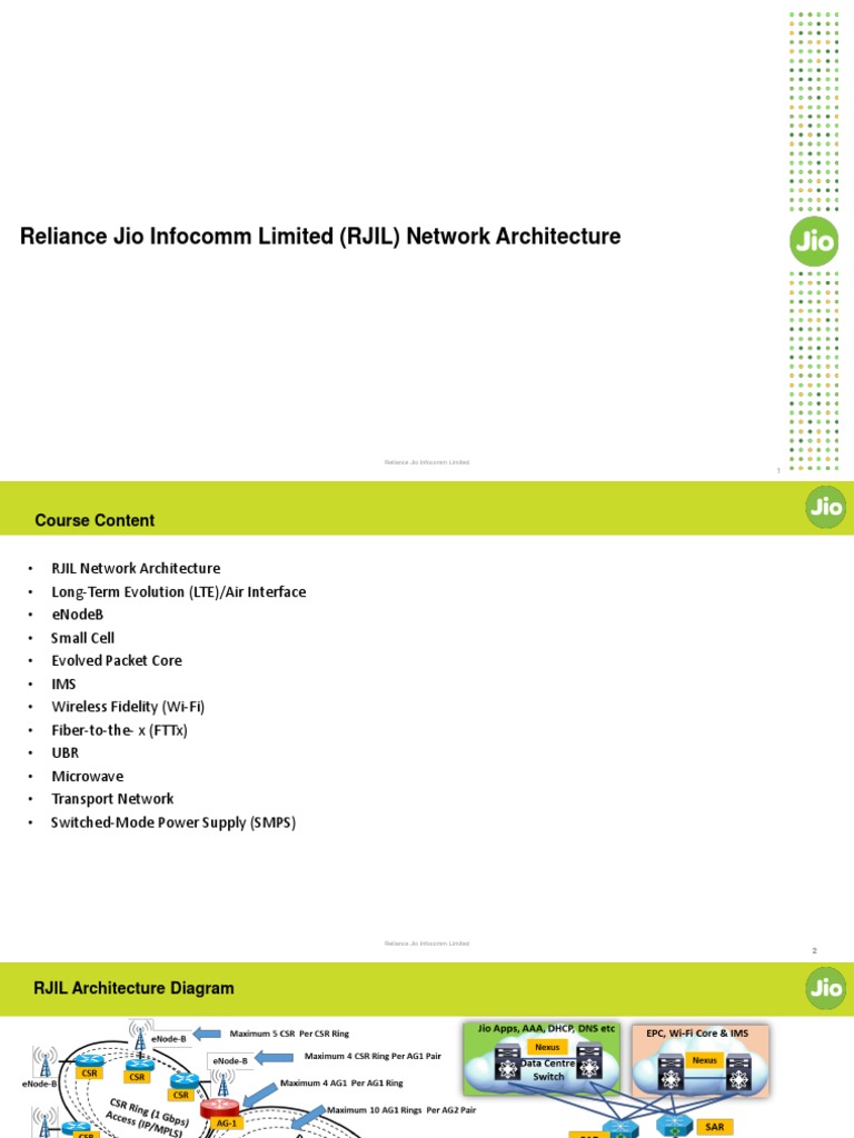 RJIL Network Architecture Overview | PDF | Ip Multimedia Subsystem ...