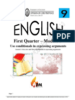 First Quarter - Module 2: Use Conditionals in Expressing Arguments