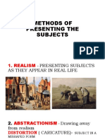 Methods of Presenting The Subjects