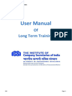 User Manual: of Long Term Training