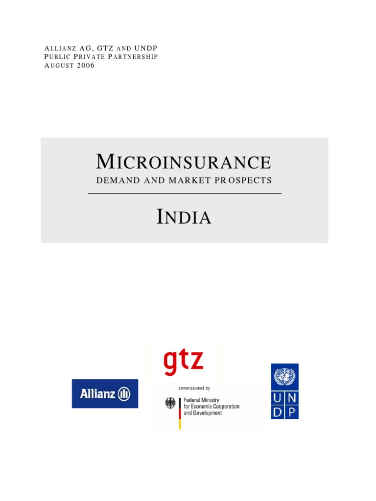 Micro Insurance in India PDF Insurance Microfinance