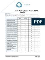 Scas-Parent - Template (Child Anxiety Filled by Parent) Scale