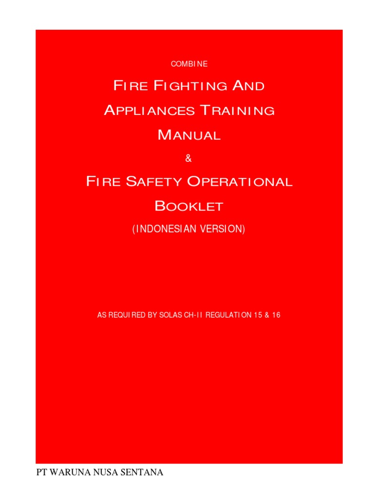 Fire Safety Training Manual Indonesian SOLAS TR. MAnual PDF