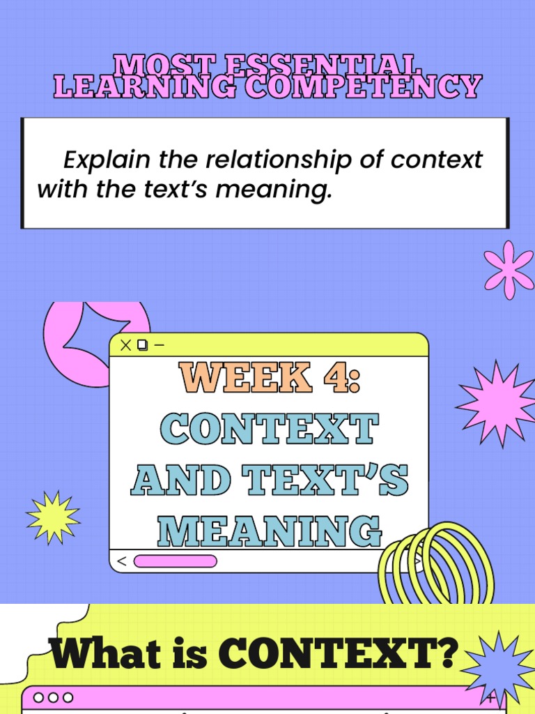 Context and Text Meaning Explained | PDF | Mass Media | Video