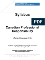 Professional Responsibility Syllabus (August 2019)