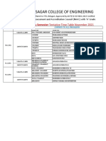 DSC Engineering BE Time Table Nov 2021