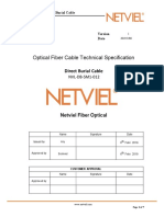 NETVIEL Cable Specification For Direct Burial Cable Singlemode SM1 12f