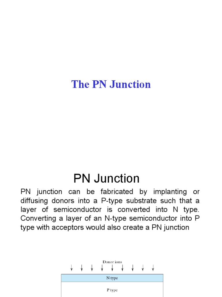 The PN Junction | PDF | P–N Junction | Diode