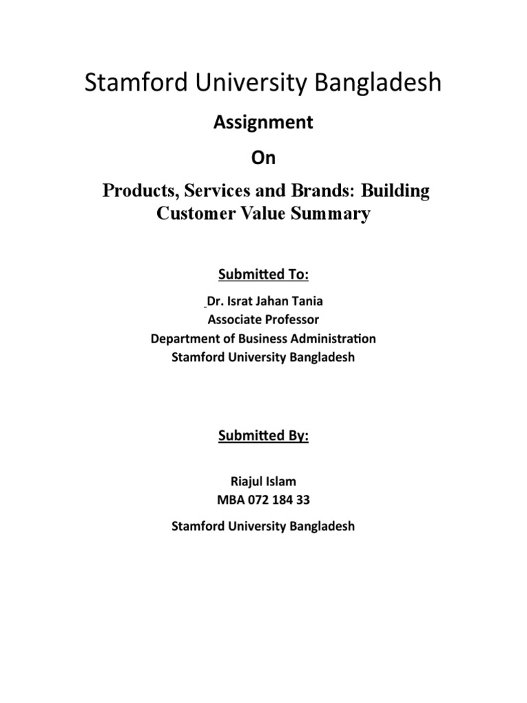 Product Management Assignment Overview | PDF | Final Good | Brand