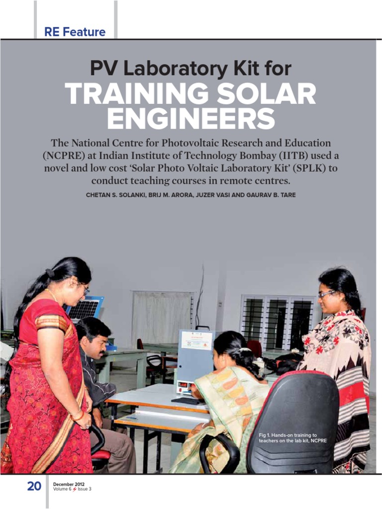 Solar Training Kit for Engineers | PDF | Photovoltaics | Solar Panel