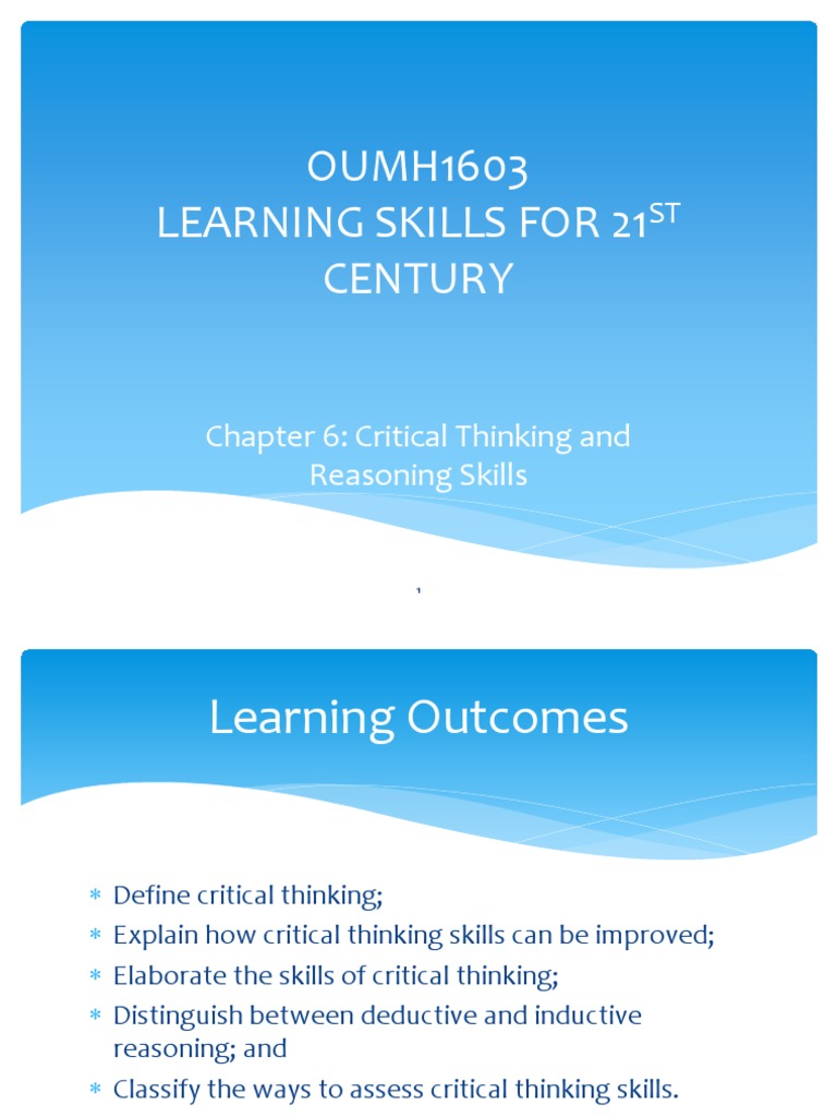 Enhancing Critical Thinking Skills | PDF | Critical Thinking ...