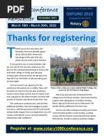 Oxford 2022 Conference Newsletter - November