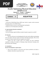 Health Optimizing Physical Education (HOPE 3) 12: Lesson 1