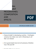 Structural Adjustment Programmes: Composition AND Effects: DR Ghulam Moeen Ud Din