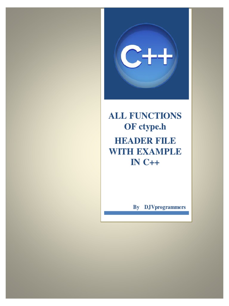 Ctype Header File | PDF | C++ | Namespace