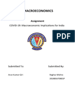 Macroeconomics: Assignment COVID-19: Macroeconomic Implications For India