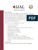 Contribution Guidelines (A) Aim of The Journal: Editors@ijal - in