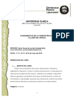 Syllabus Fundamentos de Administracion