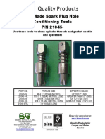 BG Made Spark Plug Hole Conditioning Tools Clean Threads and Seats