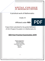 A Practical Work of Mathematics: NEB Final Practical Examination 2078
