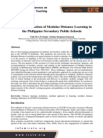 Implementing Modular Distance Learning in Philippine Schools