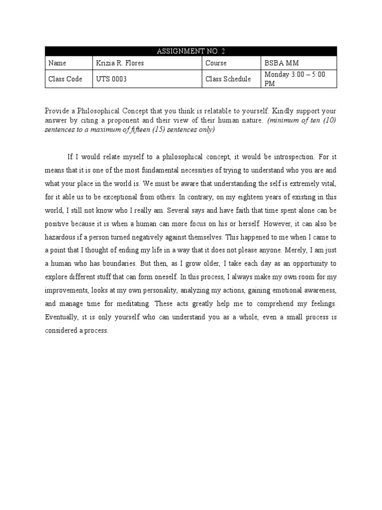 Sentences To A Maximum of Fifteen (15) Sentences Only) : Assignment No ...