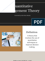 Quantitative Management Theory