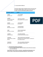 Reflexive Pronouns Explicacion