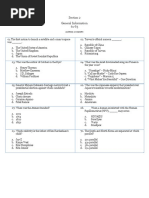 PUPCET Practice Test 1 Section 2 General Information 61-85: 25 Items 10 Minutes