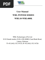 WRL Power Series 10-400K User Manual