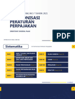 Slide UU No 7 THN 2021 Harmonisasi Peraturan Perpajakan WP