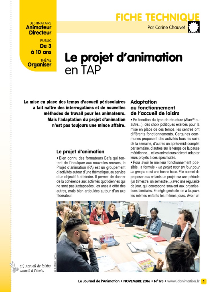 Jda 173 - Projet - Animation | PDF