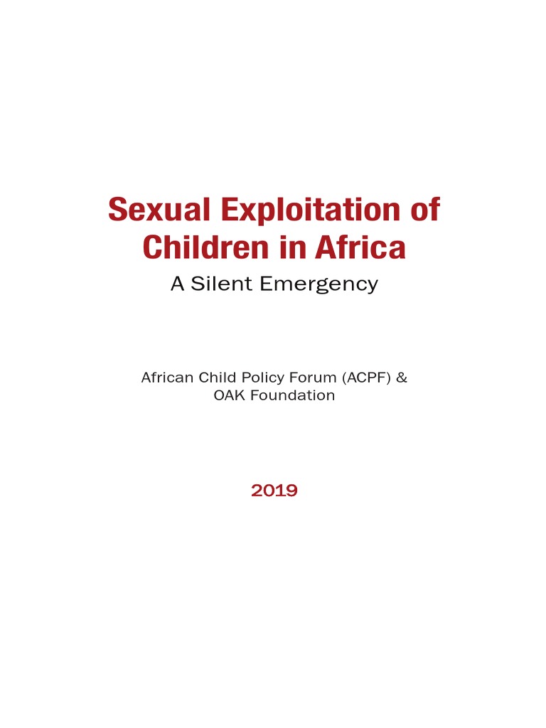 Sexual Exploitation of Children in Africa - A Silent Emergency | PDF ...