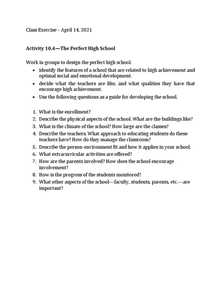 Perfect HSClass Project | PDF
