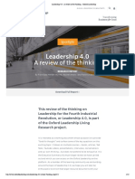 2018 Leadership 4.0 - A Review of The Thinking - Oxford Leadership