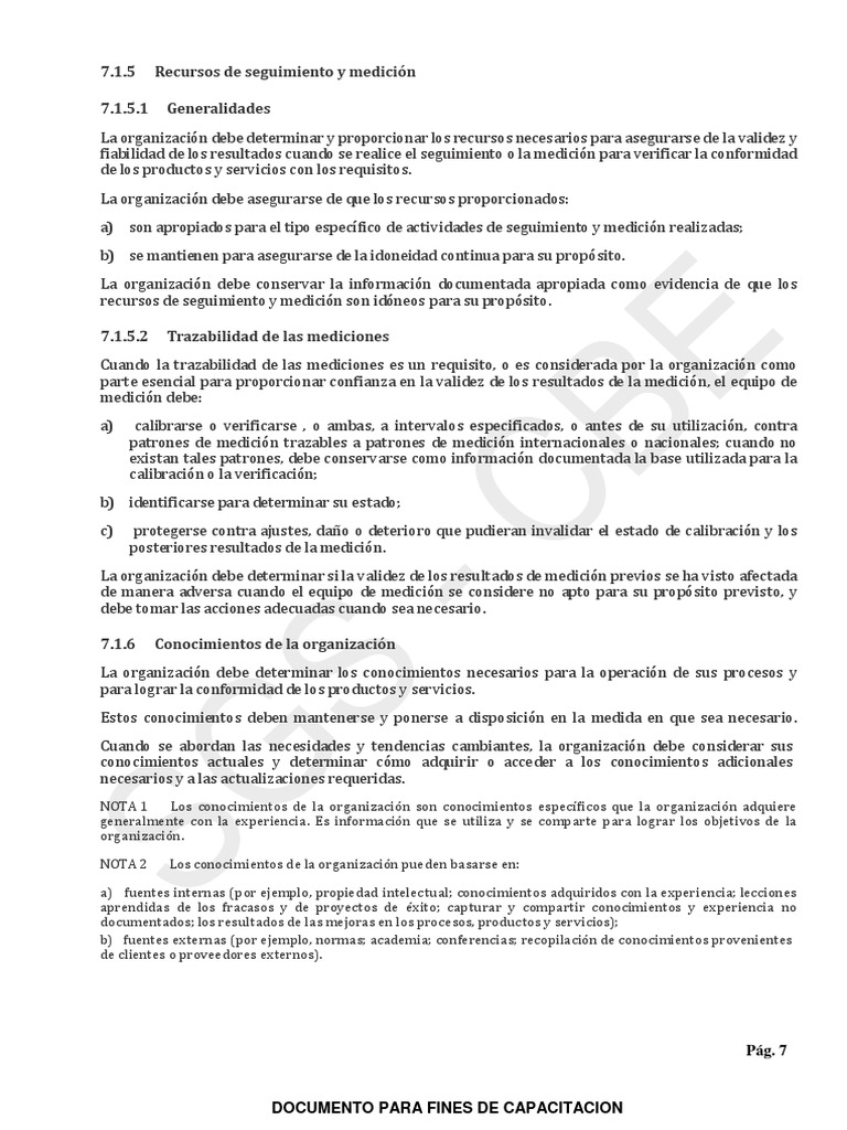 Trazabilidad de Mediciones en ISO 9001 | PDF | Calibración