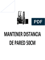 Mantener Distancia de Pared 50CM