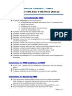 Appearing For CBSE Term 1 SSE/SSSCE 2021-22: Guidelines For Candidates / Parents