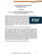 Konsep Evaluasi Dalam Pembelajaran Pendidikan Islam: P-ISSN 2527-9610 E-ISSN 2549-8770