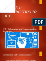 Lesson 1: Introduction To ICT