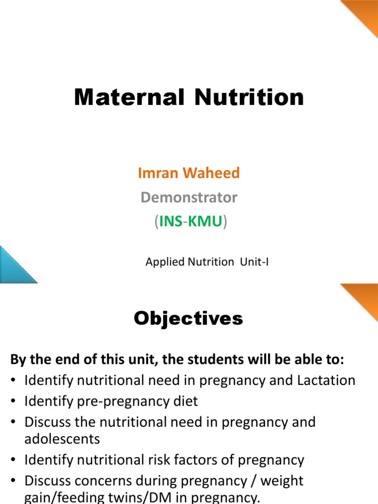 Maternal Nutrition in Pregnancy Essentials | PDF | Pregnancy | Fetus