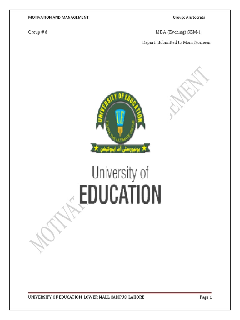 Motivation and Management | PDF | Motivational | Motivation