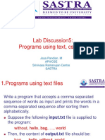 Lab Discussion5: Programs Using Text, CSV Files: Jeya Pandian. M Apii/Cse Srinivasa Ramanujan Centre Sastra
