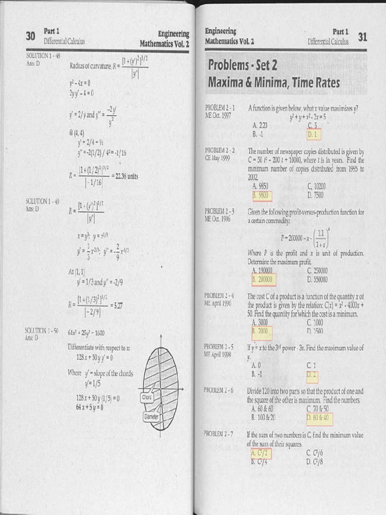 Diff Calc ProbSet 2 | PDF
