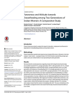 Awareness and Attitude Towards Breastfeeding Among Two Generations of Indian Women A Comparative Study