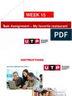 Week 15: Task: Assignment - My Favorite Restaurant