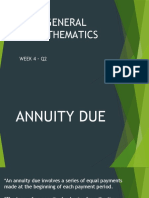 General Mathematics Annuity Concepts