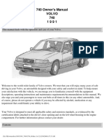 Volvo 740 User Manual