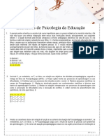 Exercicios de Psicologia Educacional