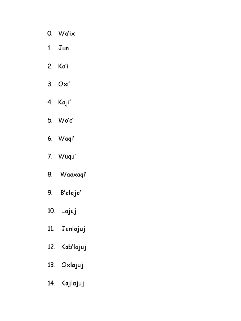 Numeros en KAQCHIKEL.docxddddddddddddd